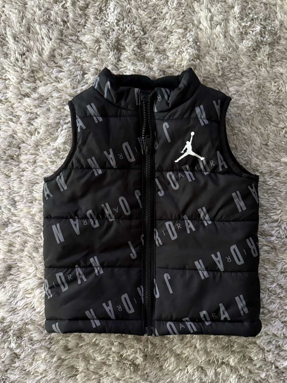 Jordan Black Puffer Vest with Logo